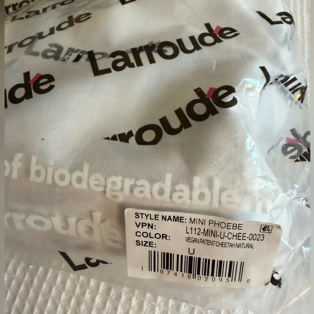 Larroude Mini Phoebe Tote Bag in Cheetah Print NWT - Picture 4 of 9